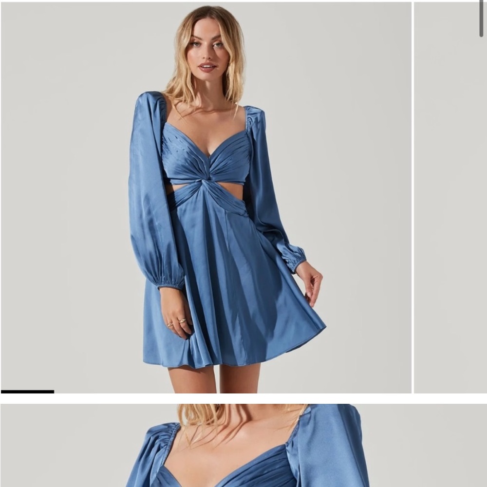 NWOT! ASTR The Label Anamaria Cutout Long Sleeve Mini Dress